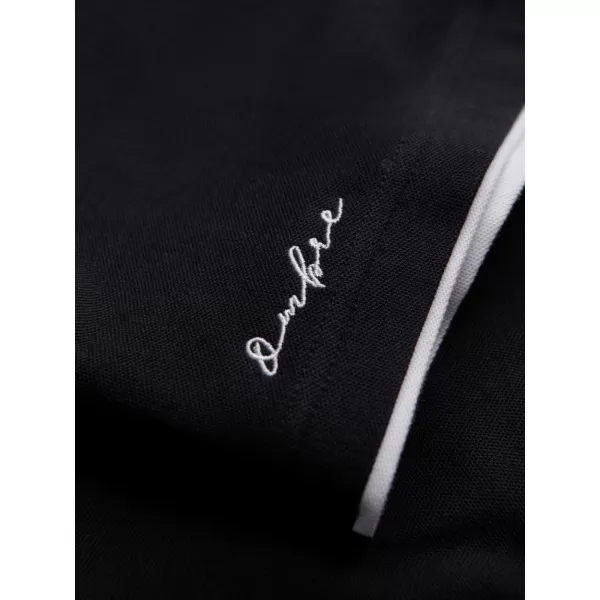  Mens t -thirt cu guler OMBRE OM-POSS-0113 NEGRU 