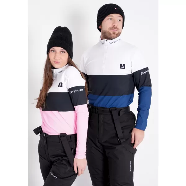  Premium cu hanoracte termo funcțional pentru femei ALTISPORT VOJ/ALW051TER03 ALB -PINK 