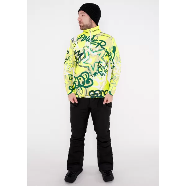  Premium cu hanorac termo funcțional pentru bărbați ALTISPORT VOJ/ALM054TER03 FLUO 