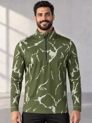 Premium cu hanorac termo funcțional pentru bărbați ALTISPORT VOJ/ALM052TER03 KAKI