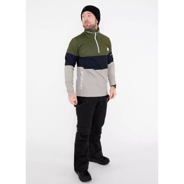  Premium cu hanorac termo funcțional pentru bărbați ALTISPORT VOJ/ALM051TER03 KAKI 