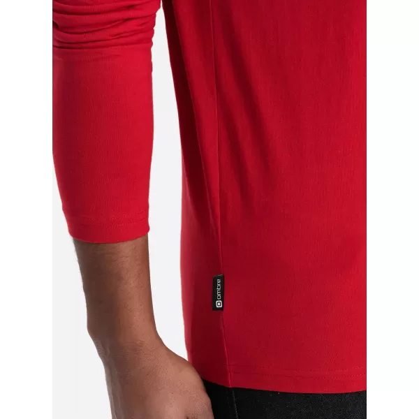  Tricou pentru bărbați cu mâneci lungi OMBRE OM-LSBL-0106 ROŞU 