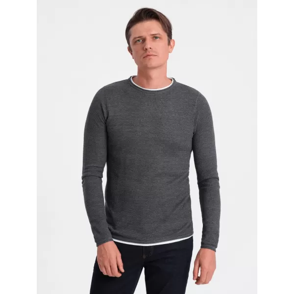  Pulover pentru bărbați OMBRE OM-SWSW-0103 GRAFIT MELANGE 