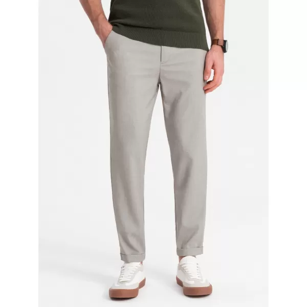  Pantaloni OMBRE OM-PACP-0157 GRI DESCHIS 