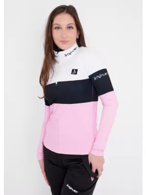 Premium cu hanoracte termo funcțional pentru femei ALTISPORT VOJ/ALW051TER03 ALB -PINK