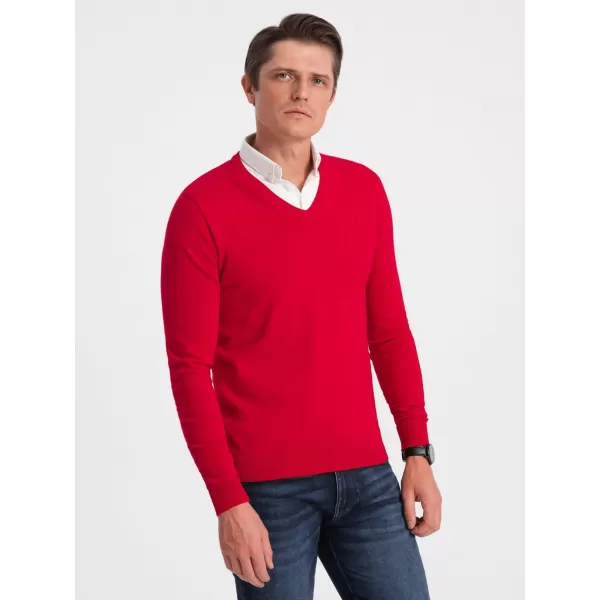  Pulover pentru bărbați OMBRE OM-SWSW-0102 ROŞU 