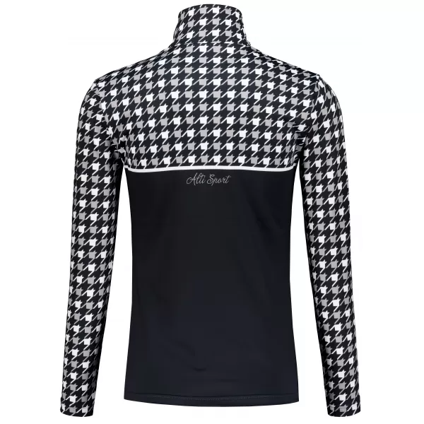  Premium cu hanoracte termo funcțional pentru femei ALTISPORT VOJ/ALW048TER03 ALB -NEGRU 