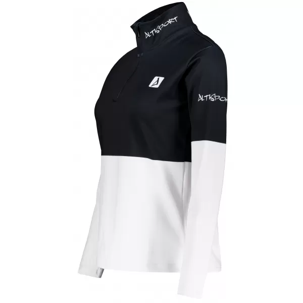  Premium cu hanoracte termo funcțional pentru femei ALTISPORT VOJ/ALW051TER03 ALB -NEGRU 