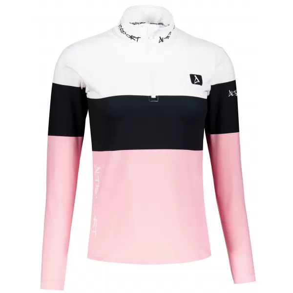  Premium cu hanoracte termo funcțional pentru femei ALTISPORT VOJ/ALW051TER03 ALB -PINK 