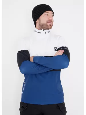 Premium cu hanorac termo funcțional pentru bărbați ALTISPORT VOJ/ALM051TER03 ALB -BLUE
