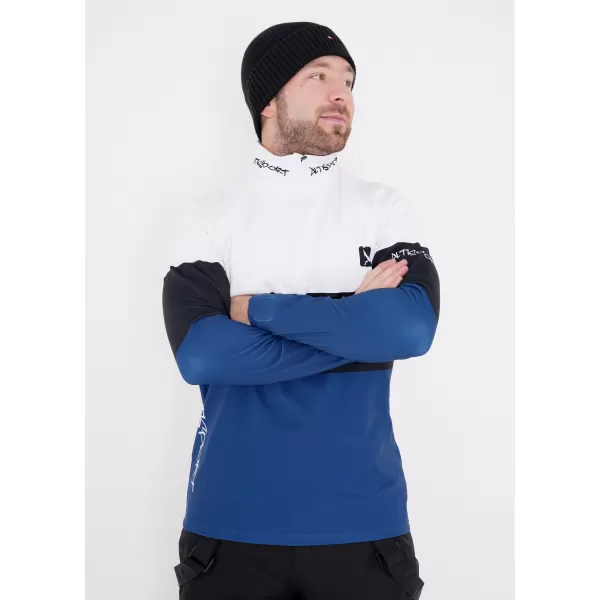  Premium cu hanorac termo funcțional pentru bărbați ALTISPORT VOJ/ALM051TER03 ALB -BLUE 