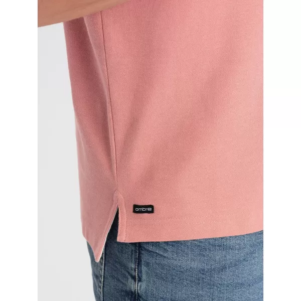  Mens t -thirt cu guler OMBRE OM-TSCT-0156 ROZ 