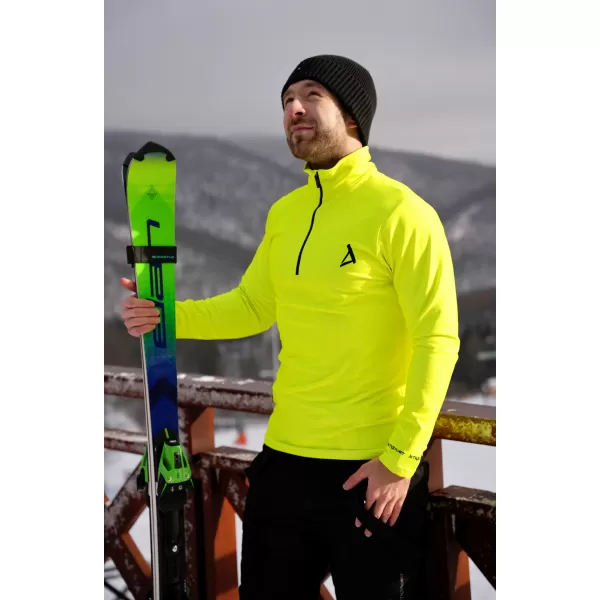  Premium cu hanorac termo funcțional pentru bărbați ALTISPORT VOJ/ALM000TER03 NEON GALBEN 