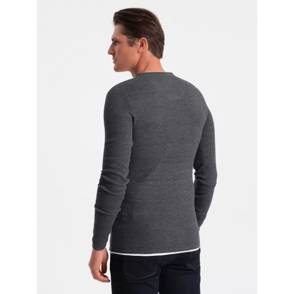  Pulover pentru bărbați OMBRE OM-SWSW-0103 GRAFIT MELANGE 