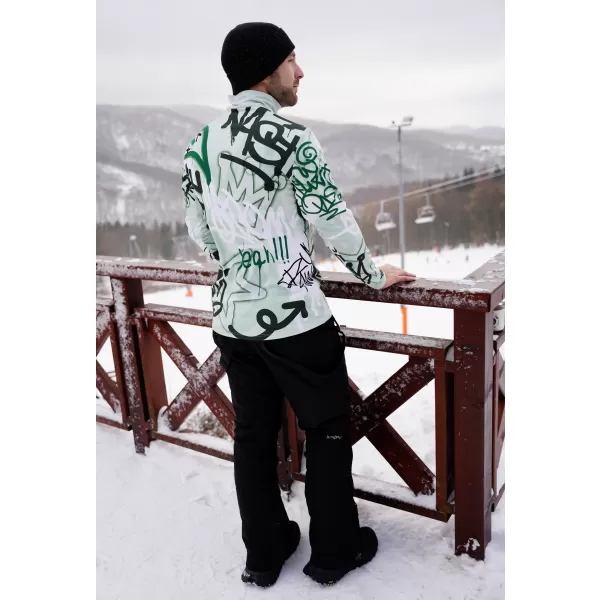  Premium cu hanorac termo funcțional pentru bărbați ALTISPORT VOJ/ALM054TER03 VERDE 