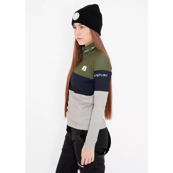  Premium cu hanoracte termo funcțional pentru femei ALTISPORT VOJ/ALW051TER03 KAKI 