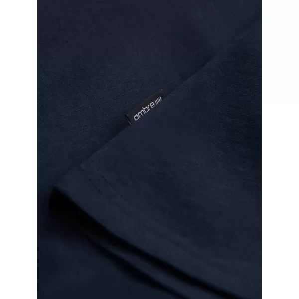  Cămaşă OMBRE OM-TSBS-0146 ALBASTRU MARIN 