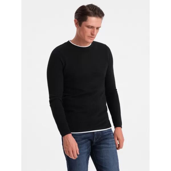  Pulover pentru bărbați OMBRE OM-SWSW-0103 NEGRU 