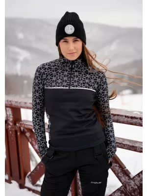 Premium cu hanoracte termo funcțional pentru femei ALTISPORT VOJ/ALW053TER03 ALB -NEGRU