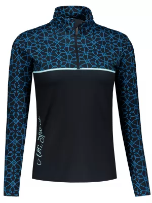 Premium cu hanoracte termo funcțional pentru femei ALTISPORT VOJ/ALW053TER03 NEGRU -BLUE