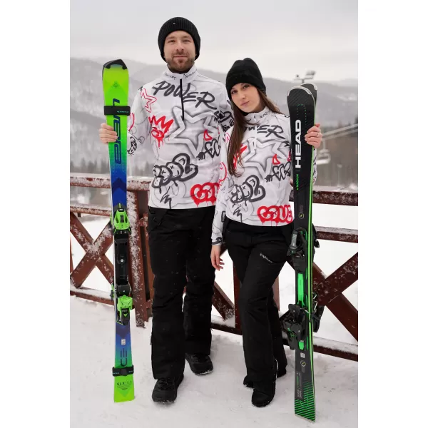  Premium cu hanorac termo funcțional pentru bărbați ALTISPORT VOJ/ALM054TER03 GRI -RED 
