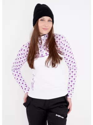 Premium cu hanoracte termo funcțional pentru femei ALTISPORT VOJ/ALW048TER03 ALB/VIOLET
