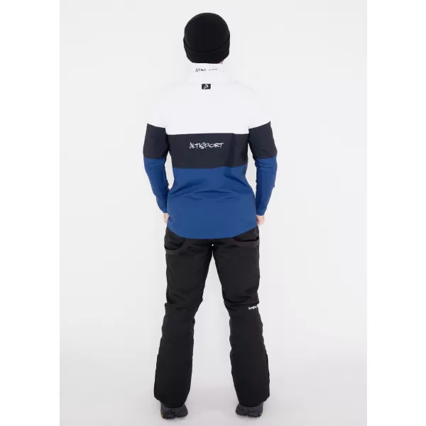  Premium cu hanorac termo funcțional pentru bărbați ALTISPORT VOJ/ALM051TER03 ALB -BLUE 