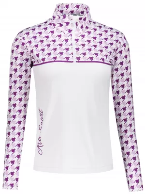 Premium cu hanoracte termo funcțional pentru femei ALTISPORT VOJ/ALW048TER03 ALB/VIOLET