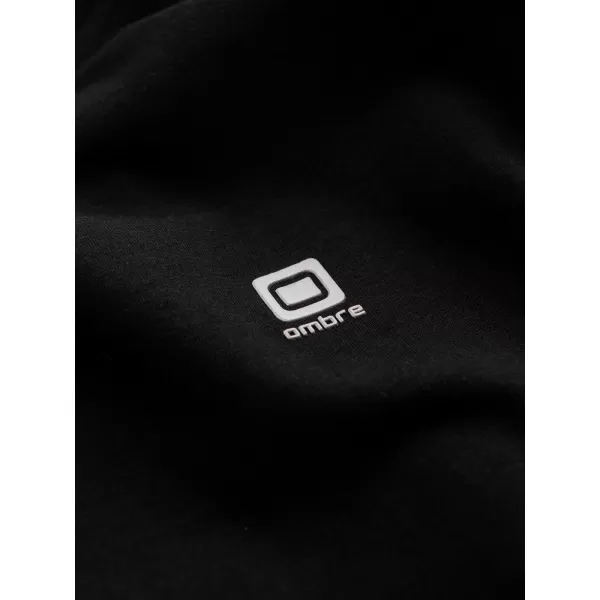  Tricou pentru bărbați cu mâneci lungi OMBRE OM-LSCL-0102 NEGRU 