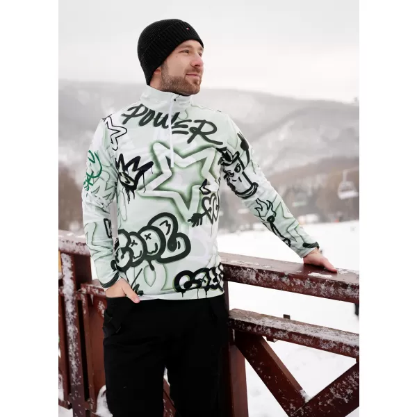  Premium cu hanorac termo funcțional pentru bărbați ALTISPORT VOJ/ALM054TER03 VERDE 