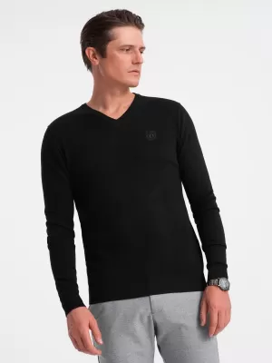 Pulover pentru bărbați OMBRE OM-SWBS-0107 NEGRU