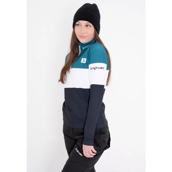  Premium cu hanoracte termo funcțional pentru femei ALTISPORT VOJ/ALW051TER03 KEROSEN-NEGRU 