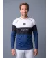Tricou funcțional pentru bărbați cu mânecă lungă premium ALTISPORT VOJ/ALM051TER01 ALB -BLUE