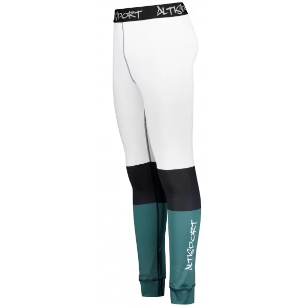  Premium funcțional pentru pantaloni termo funcționali pentru bărbați ALTISPORT VOJ/ALM051TER02 ALB -GREEN 