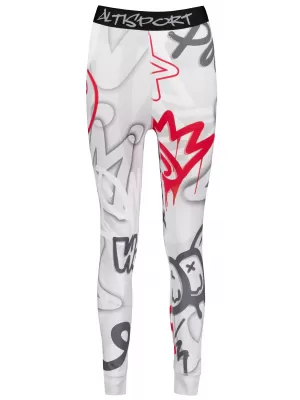 Premium funcțional de pantaloni termi funcționali pentru femei ALTISPORT VOJ/ALW054TER02 GRI -RED