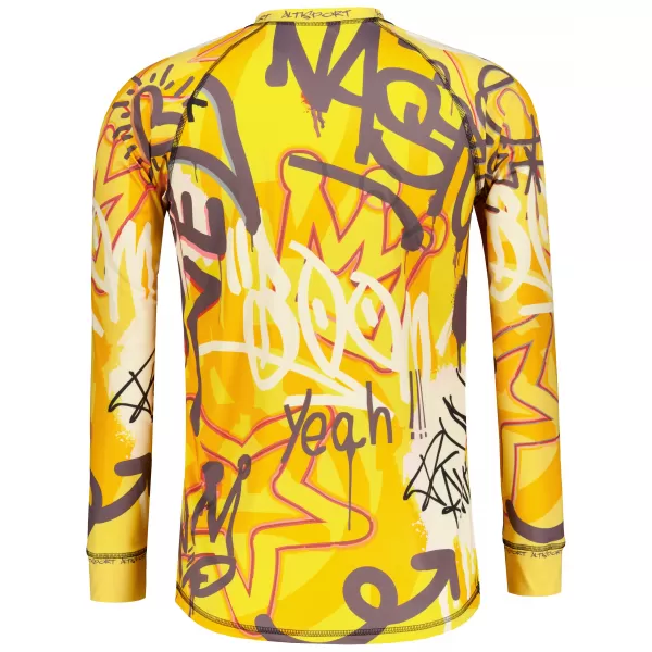  Tricou funcțional pentru bărbați cu mânecă lungă premium ALTISPORT VOJ/ALM054TER01 CHIHLIMBAR 