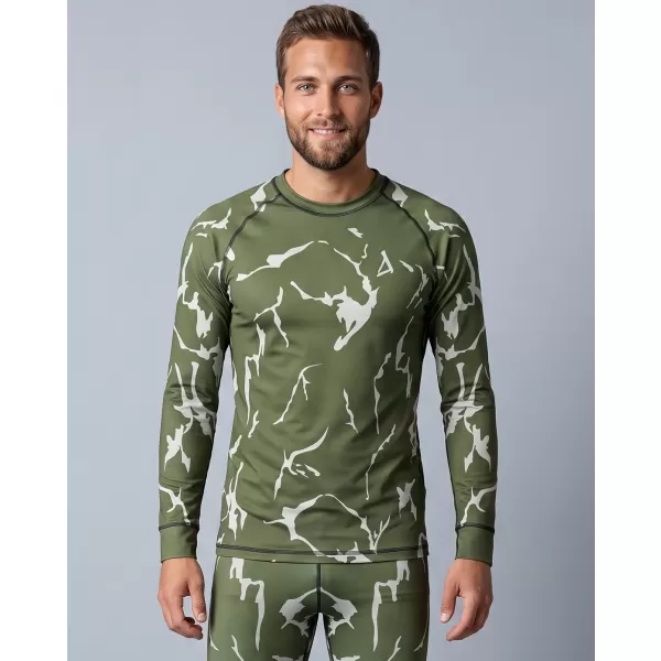  Tricou funcțional pentru bărbați cu mânecă lungă premium ALTISPORT VOJ/ALM052TER01 KAKI 