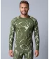 Tricou funcțional pentru bărbați cu mânecă lungă premium ALTISPORT VOJ/ALM052TER01 KAKI