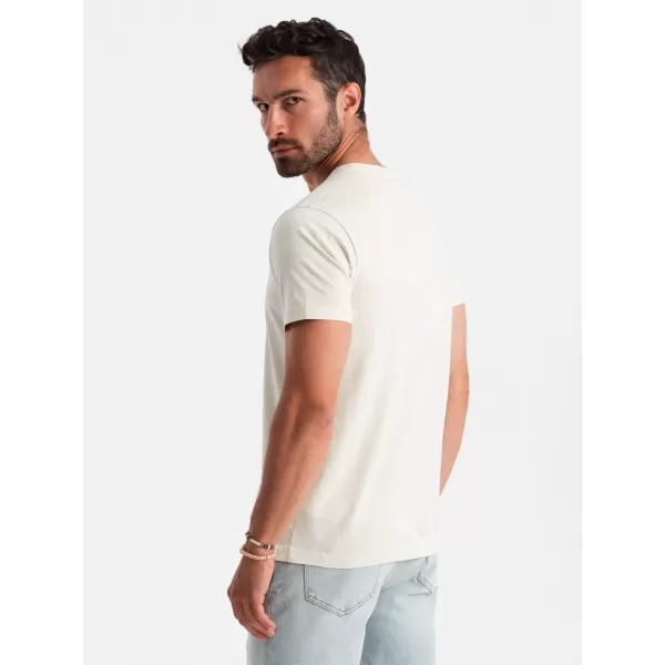  Cămaşă OMBRE OM-TSFP-0184 CREMĂ 