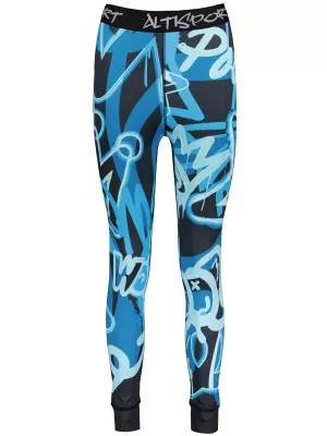 Premium funcțional de pantaloni termi funcționali pentru femei ALTISPORT VOJ/ALW054TER02 NEGRU -BLUE