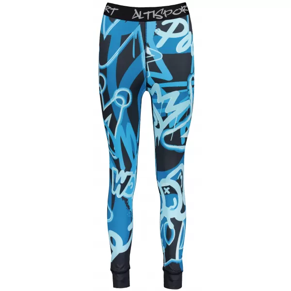  Premium funcțional de pantaloni termi funcționali pentru femei ALTISPORT VOJ/ALW054TER02 NEGRU -BLUE 