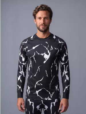 Tricou funcțional pentru bărbați cu mânecă lungă premium ALTISPORT VOJ/ALM052TER01 NEGRU