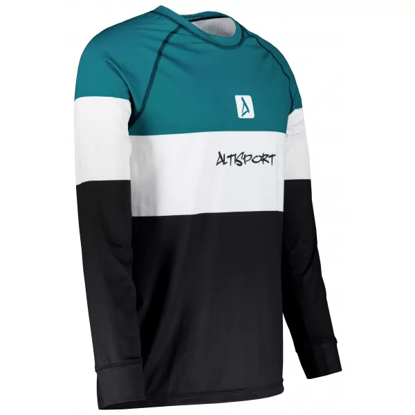  Tricou funcțional pentru bărbați cu mânecă lungă premium ALTISPORT VOJ/ALM051TER01 KEROSEN/NEGRU 