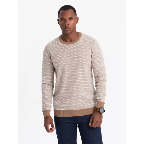  Pulover pentru bărbați OMBRE OM-SWSW-0111 MARO DESCHIS 