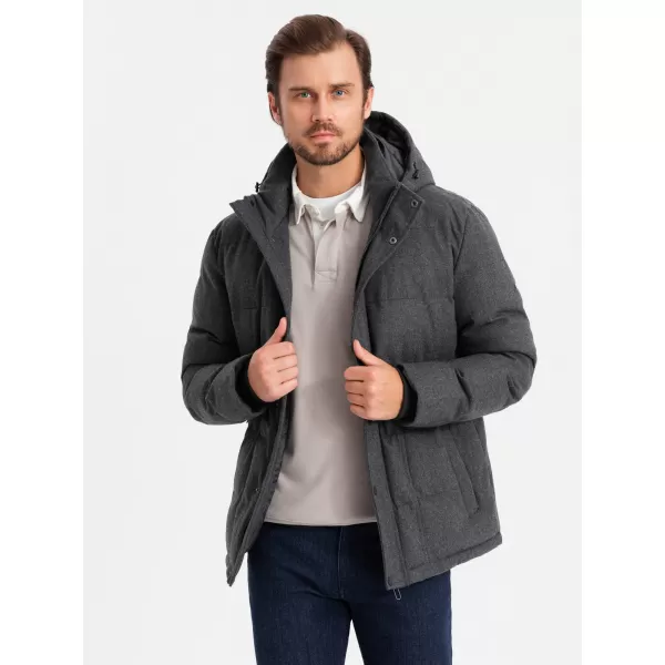  Sacou OMBRE OM-JAHP-0203 MELANGE NEGRU 