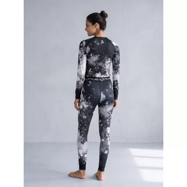  Premium funcțional de pantaloni termi funcționali pentru femei ALTISPORT VOJ/ALW055TER02 ALB -NEGRU 