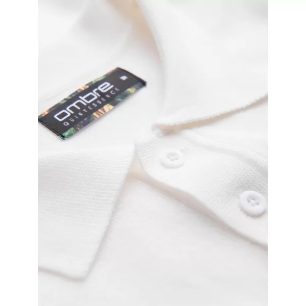  Mens t -thirt cu guler OMBRE OM-POSS-0118 ALB 
