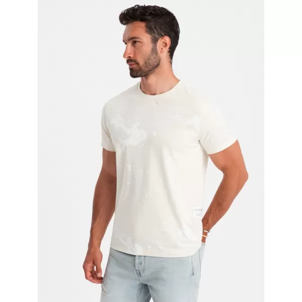  Cămaşă OMBRE OM-TSFP-0184 CREMĂ 