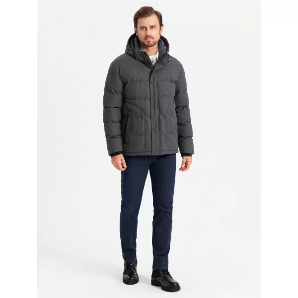  Sacou OMBRE OM-JAHP-0203 MELANGE NEGRU 