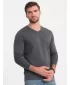 Tricou pentru bărbați cu mânecă lungă OMBRE OM-LSBL-0108 GRAFIT